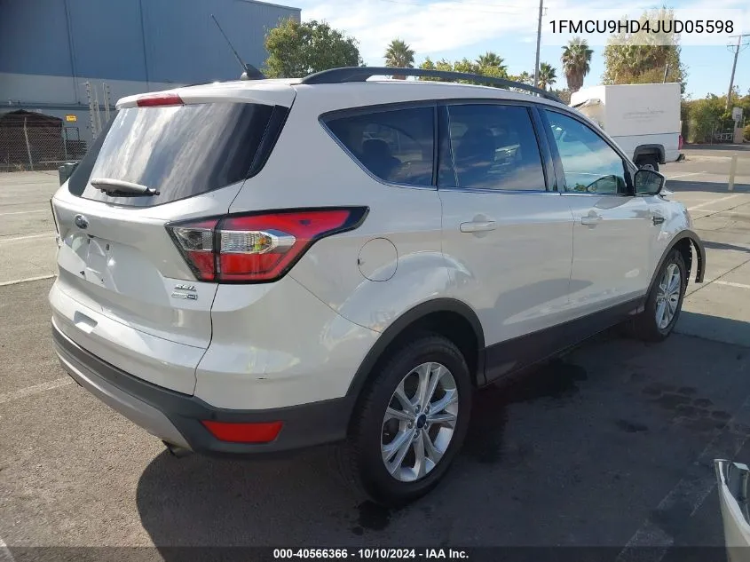 2018 Ford Escape Sel VIN: 1FMCU9HD4JUD05598 Lot: 40566366