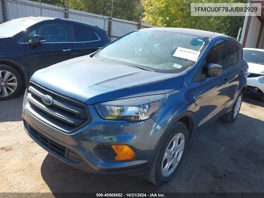 2018 Ford Escape S VIN: 1FMCU0F78JUB82929 Lot: 40569552