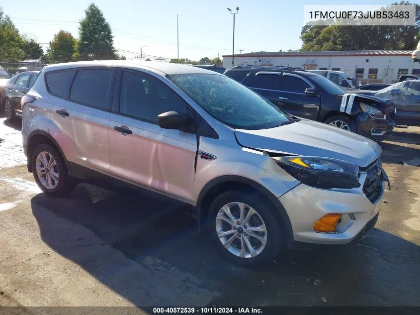 2018 Ford Escape S VIN: 1FMCU0F73JUB53483 Lot: 40572539