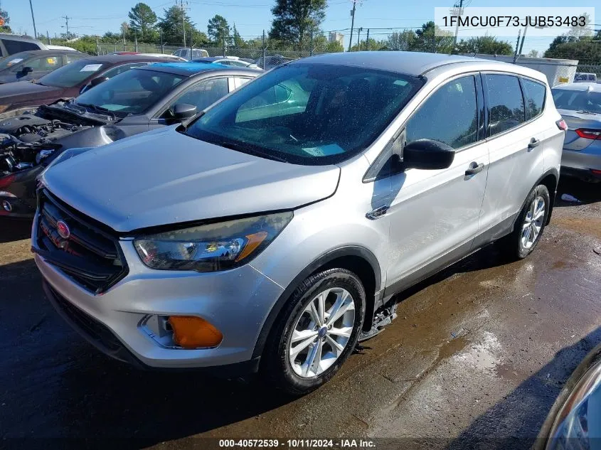 2018 Ford Escape S VIN: 1FMCU0F73JUB53483 Lot: 40572539