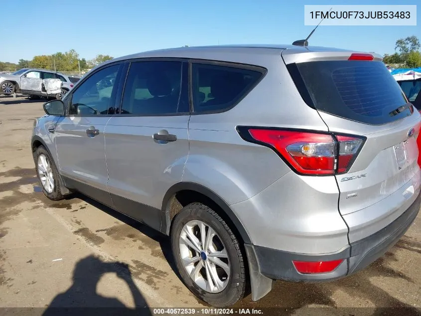 2018 Ford Escape S VIN: 1FMCU0F73JUB53483 Lot: 40572539