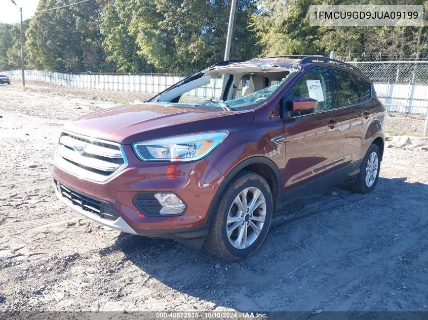 2018 Ford Escape Se VIN: 1FMCU9GD9JUA09199 Lot: 40572935