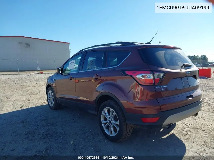 2018 Ford Escape Se VIN: 1FMCU9GD9JUA09199 Lot: 40572935