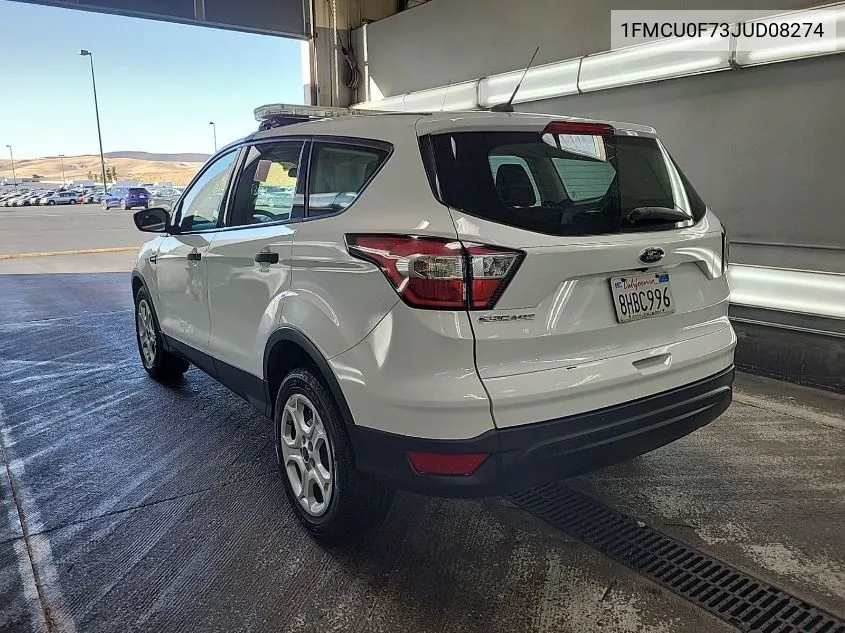 2018 Ford Escape S VIN: 1FMCU0F73JUD08274 Lot: 40578359