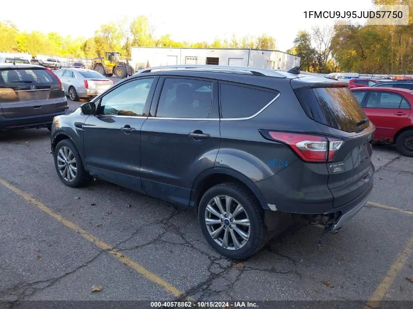 2018 Ford Escape Titanium VIN: 1FMCU9J95JUD57750 Lot: 40578862