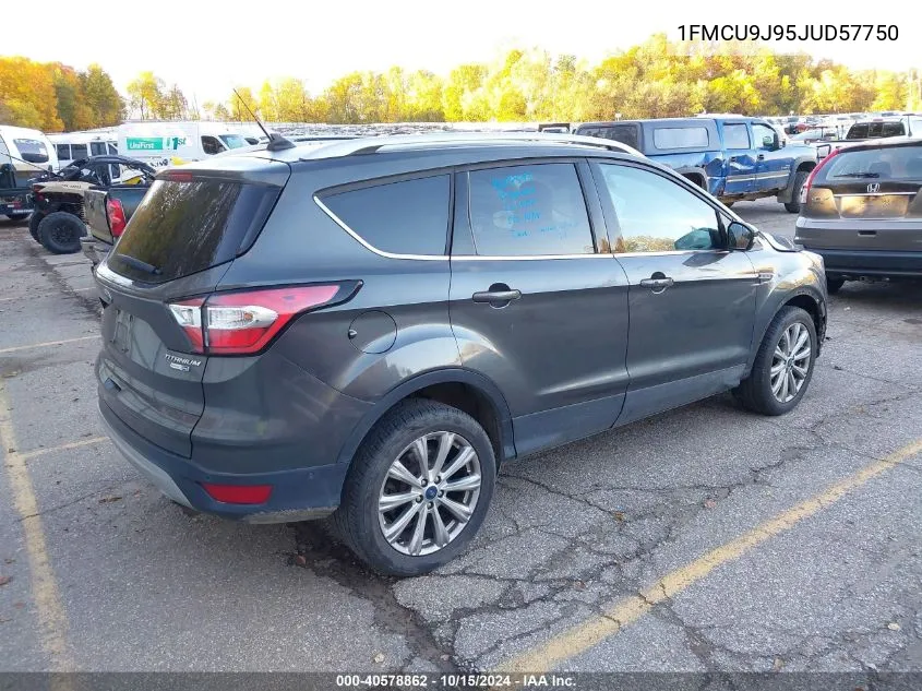 2018 Ford Escape Titanium VIN: 1FMCU9J95JUD57750 Lot: 40578862