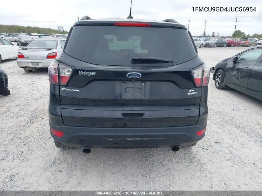 2018 Ford Escape Se VIN: 1FMCU9GD4JUC56954 Lot: 40580218