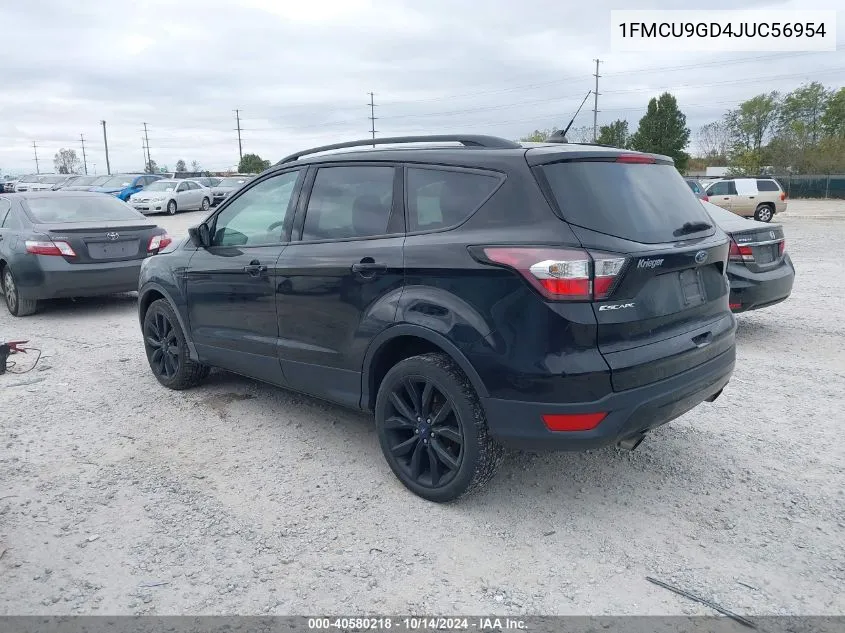 2018 Ford Escape Se VIN: 1FMCU9GD4JUC56954 Lot: 40580218