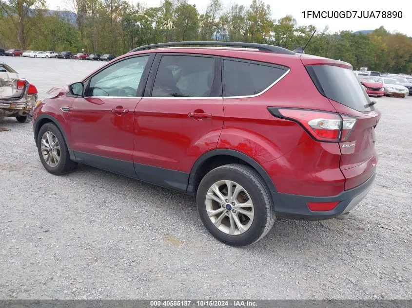 2018 Ford Escape Se VIN: 1FMCU0GD7JUA78890 Lot: 40585187