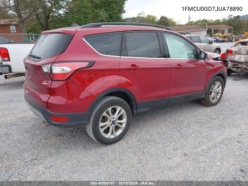 2018 Ford Escape Se VIN: 1FMCU0GD7JUA78890 Lot: 40585187