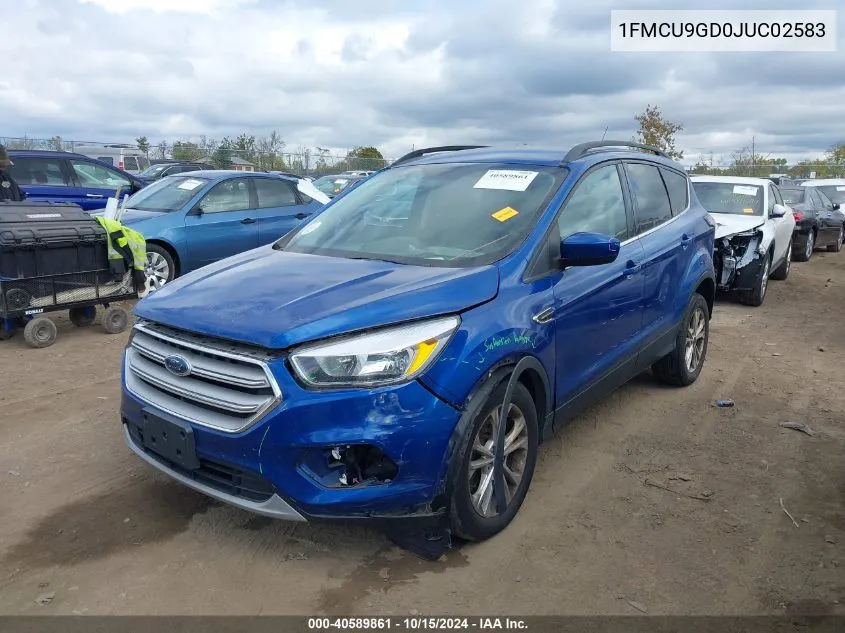 2018 Ford Escape Se VIN: 1FMCU9GD0JUC02583 Lot: 40589861