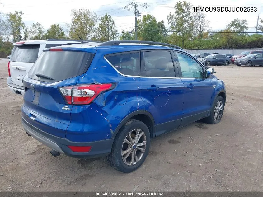 2018 Ford Escape Se VIN: 1FMCU9GD0JUC02583 Lot: 40589861