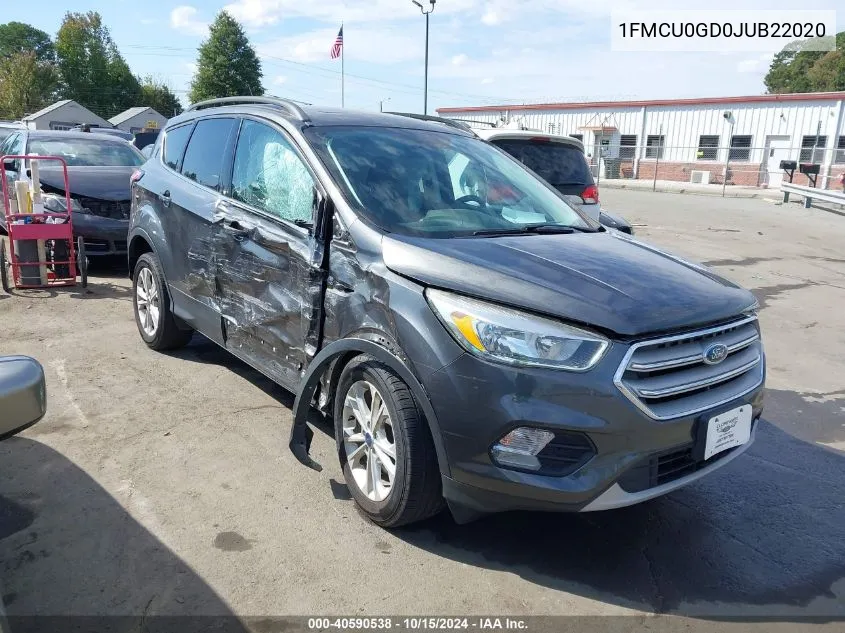 2018 Ford Escape Se VIN: 1FMCU0GD0JUB22020 Lot: 40590538