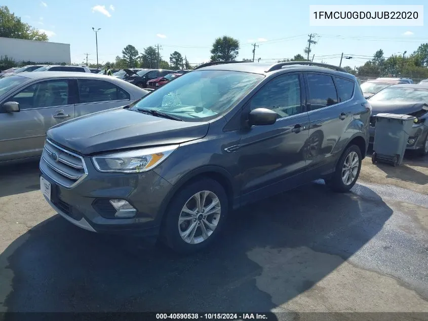 2018 Ford Escape Se VIN: 1FMCU0GD0JUB22020 Lot: 40590538