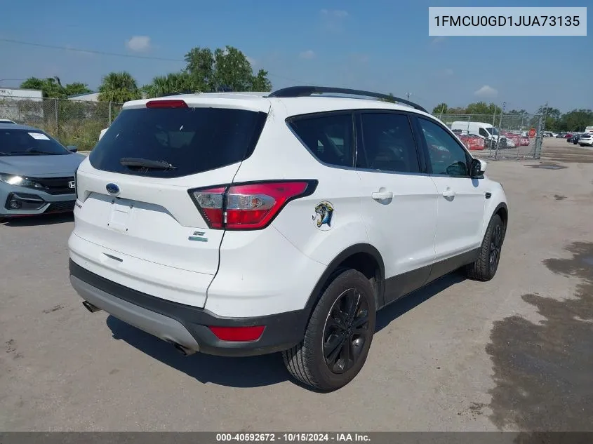 2018 Ford Escape Se VIN: 1FMCU0GD1JUA73135 Lot: 40592672