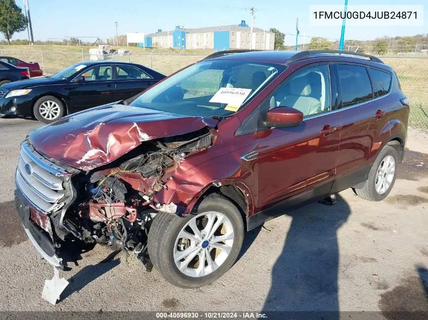 2018 Ford Escape Se VIN: 1FMCU0GD4JUB24871 Lot: 40596930