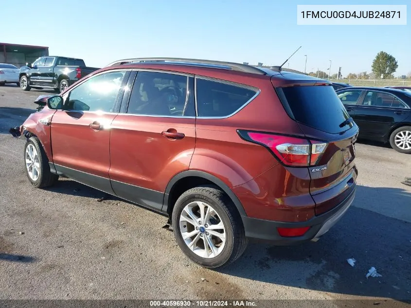 2018 Ford Escape Se VIN: 1FMCU0GD4JUB24871 Lot: 40596930