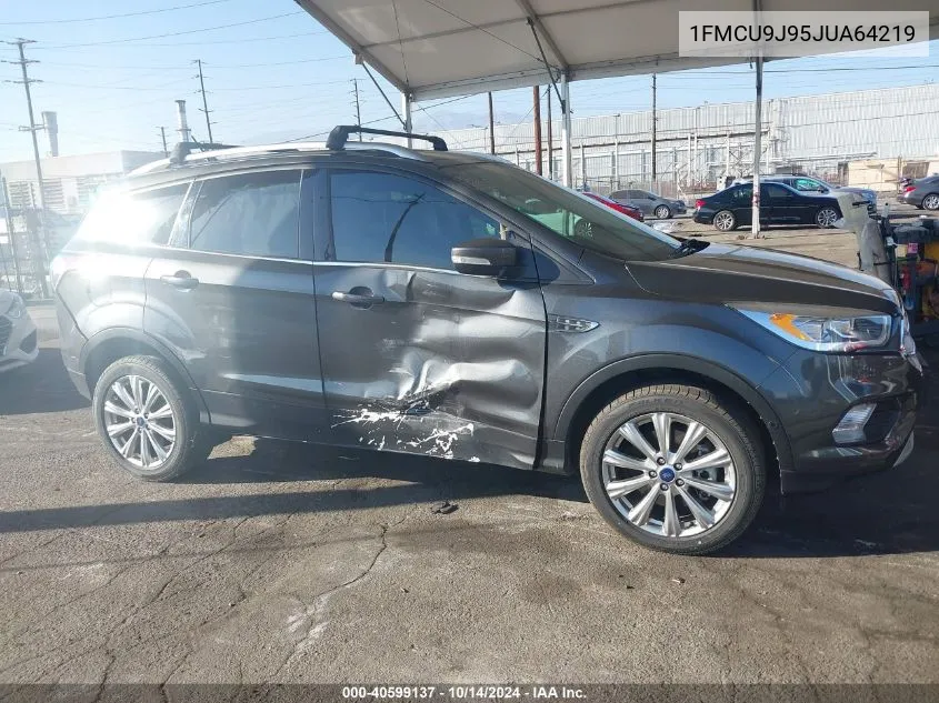 2018 Ford Escape Titanium VIN: 1FMCU9J95JUA64219 Lot: 40599137