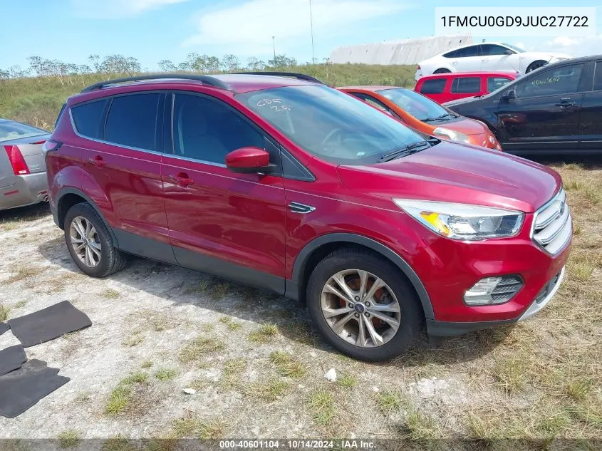 2018 Ford Escape Se VIN: 1FMCU0GD9JUC27722 Lot: 40601104