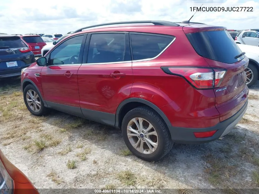 2018 Ford Escape Se VIN: 1FMCU0GD9JUC27722 Lot: 40601104