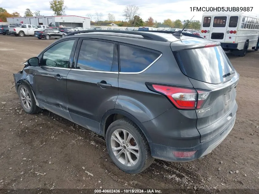 2018 Ford Escape Sel VIN: 1FMCU0HD5JUB89887 Lot: 40602436