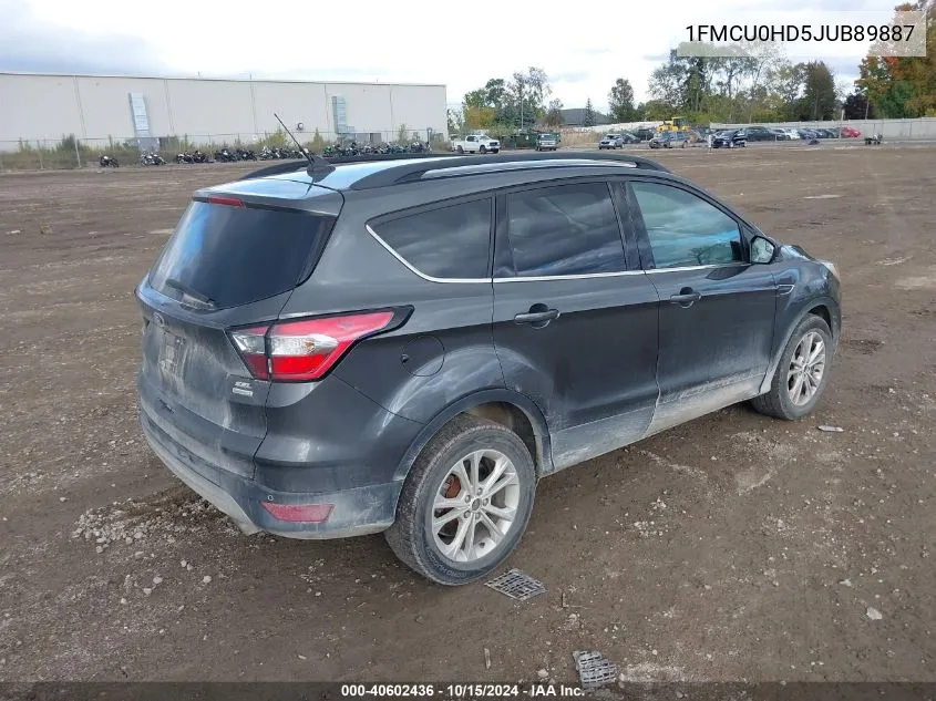 2018 Ford Escape Sel VIN: 1FMCU0HD5JUB89887 Lot: 40602436