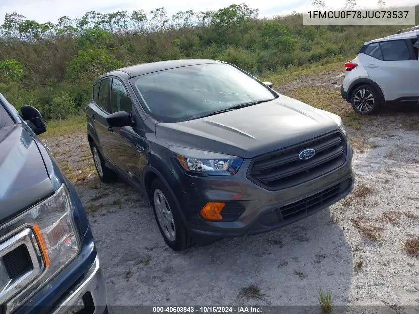 2018 Ford Escape S VIN: 1FMCU0F78JUC73537 Lot: 40603843