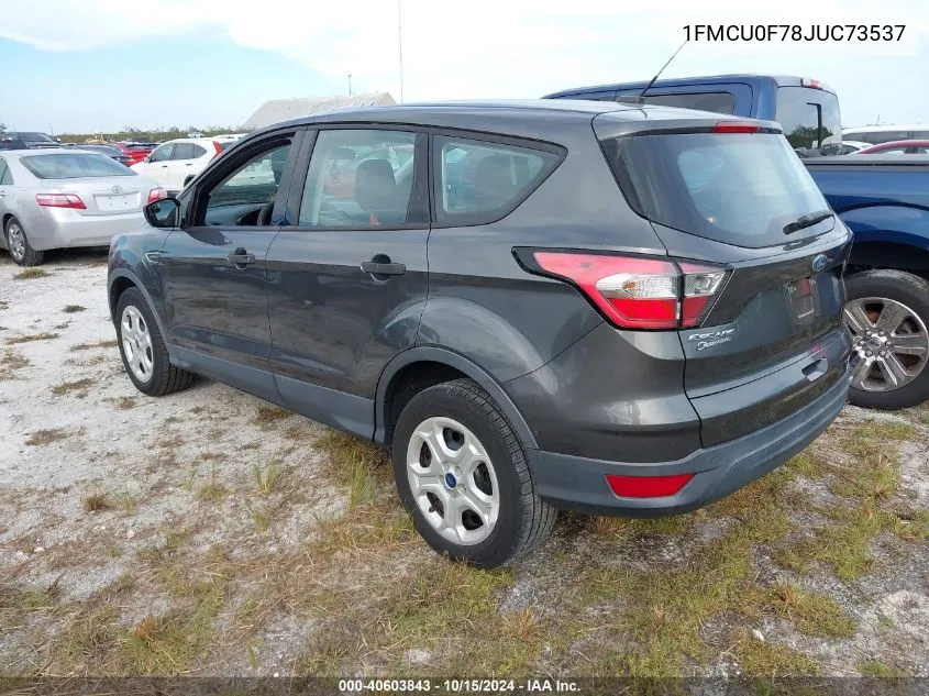 2018 Ford Escape S VIN: 1FMCU0F78JUC73537 Lot: 40603843