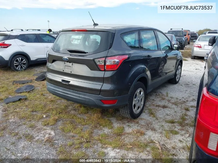 2018 Ford Escape S VIN: 1FMCU0F78JUC73537 Lot: 40603843