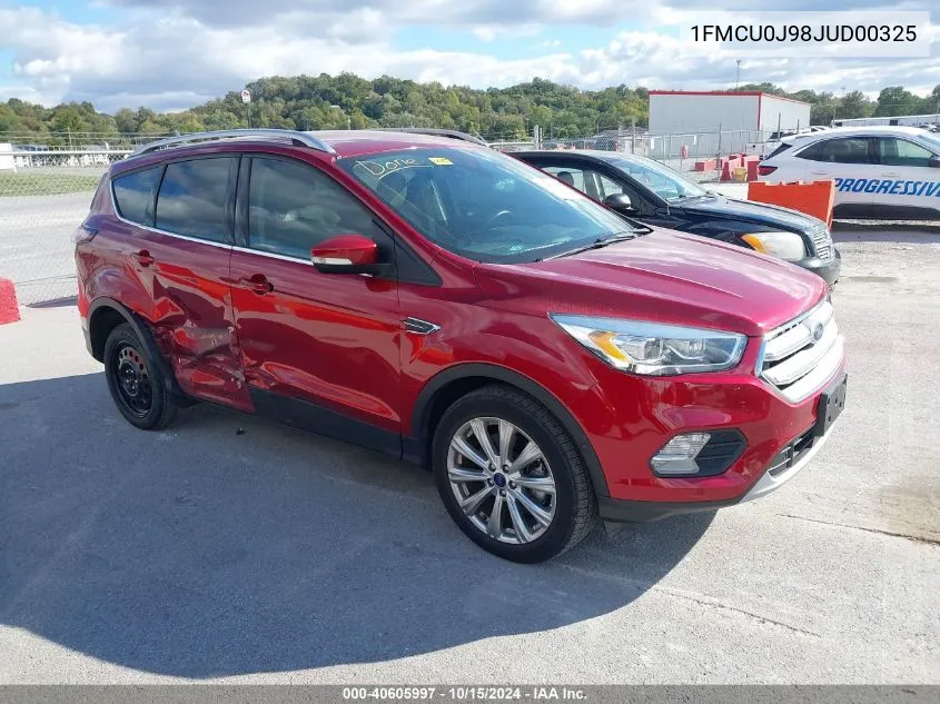 2018 Ford Escape Titanium VIN: 1FMCU0J98JUD00325 Lot: 40605997