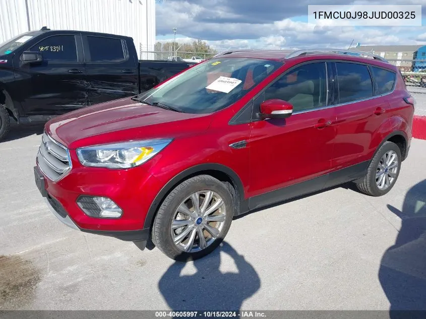 2018 Ford Escape Titanium VIN: 1FMCU0J98JUD00325 Lot: 40605997