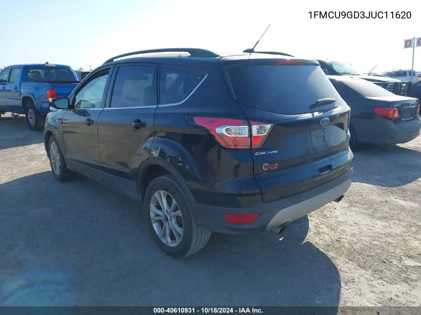 2018 Ford Escape Se VIN: 1FMCU9GD3JUC11620 Lot: 40610931