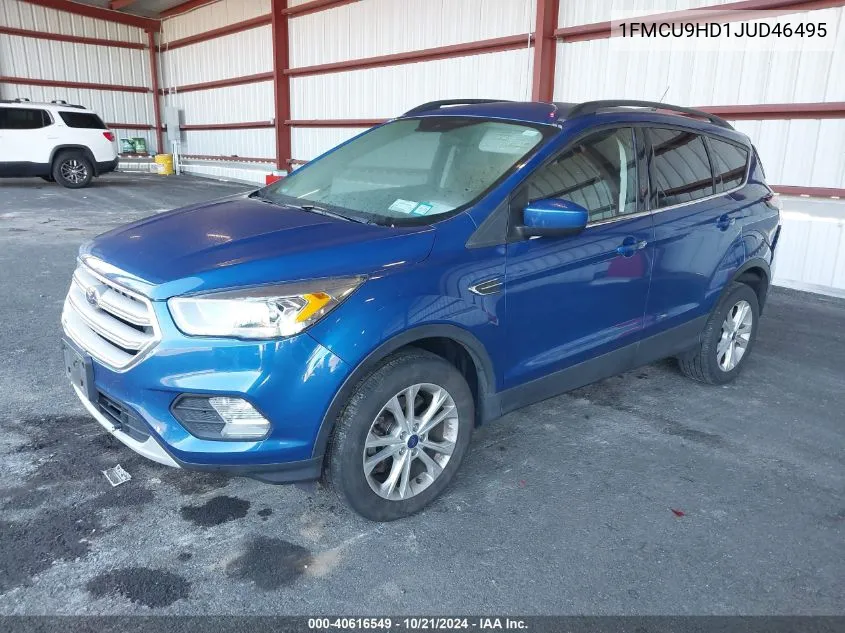 2018 Ford Escape Sel VIN: 1FMCU9HD1JUD46495 Lot: 40616549