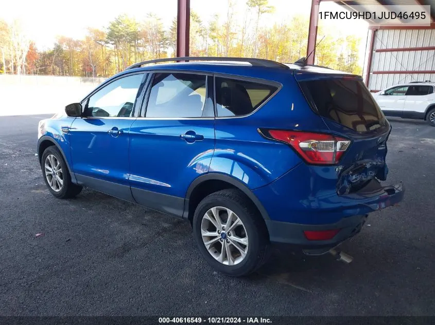 2018 Ford Escape Sel VIN: 1FMCU9HD1JUD46495 Lot: 40616549