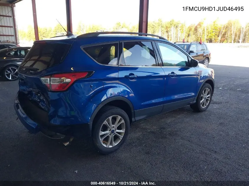 2018 Ford Escape Sel VIN: 1FMCU9HD1JUD46495 Lot: 40616549