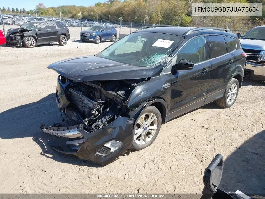 2018 Ford Escape Se VIN: 1FMCU9GD7JUA75654 Lot: 40618331