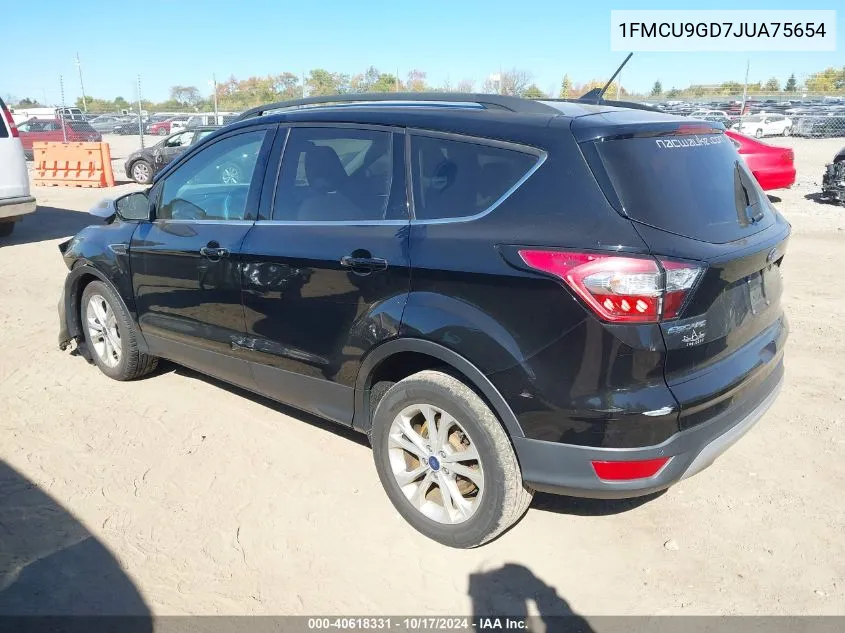 2018 Ford Escape Se VIN: 1FMCU9GD7JUA75654 Lot: 40618331