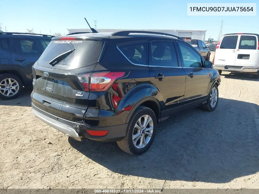 2018 Ford Escape Se VIN: 1FMCU9GD7JUA75654 Lot: 40618331