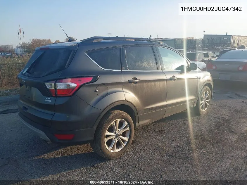 2018 Ford Escape Sel VIN: 1FMCU0HD2JUC47342 Lot: 40619371