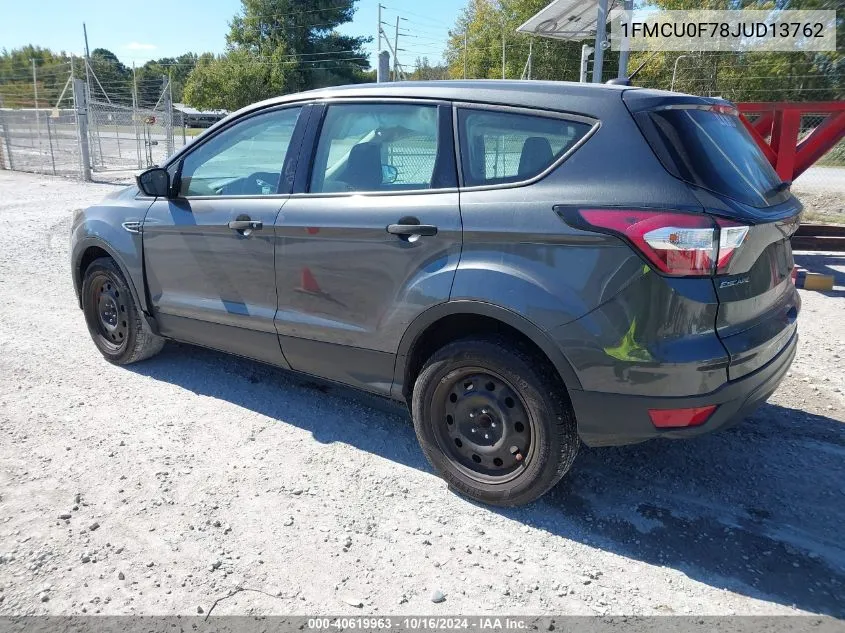 2018 Ford Escape S VIN: 1FMCU0F78JUD13762 Lot: 40619963