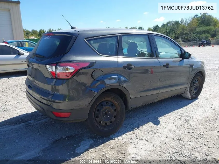 2018 Ford Escape S VIN: 1FMCU0F78JUD13762 Lot: 40619963