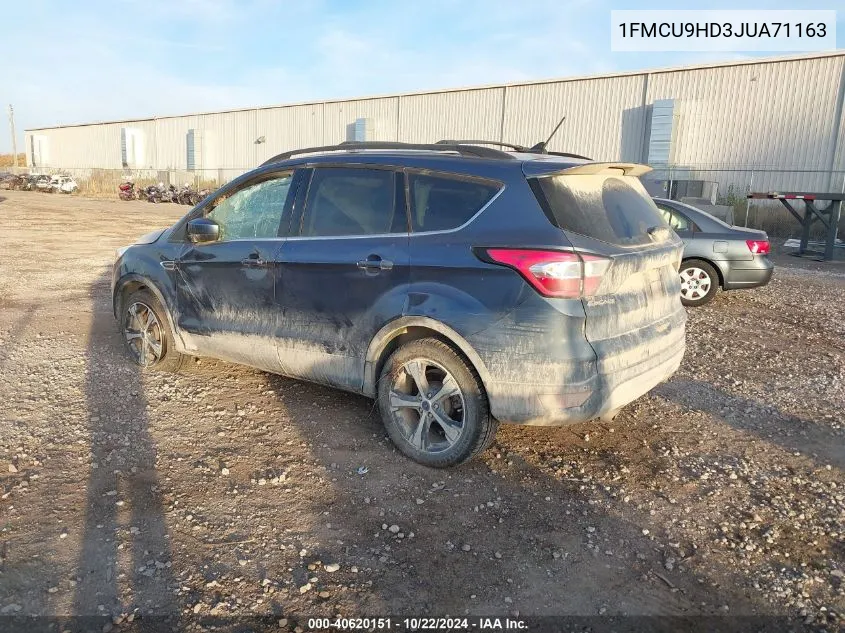 2018 Ford Escape Sel VIN: 1FMCU9HD3JUA71163 Lot: 40620151