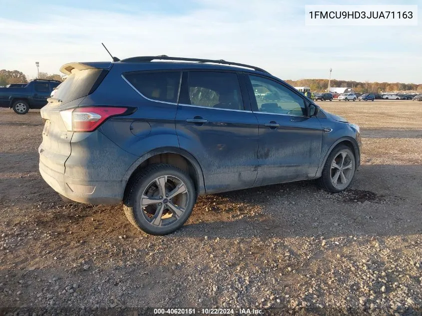 2018 Ford Escape Sel VIN: 1FMCU9HD3JUA71163 Lot: 40620151