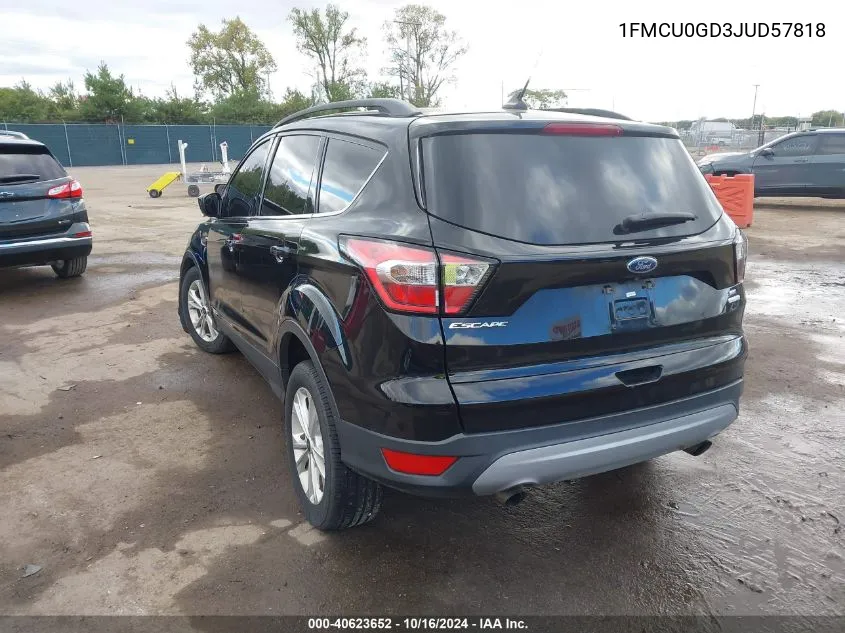 2018 Ford Escape Se VIN: 1FMCU0GD3JUD57818 Lot: 40623652