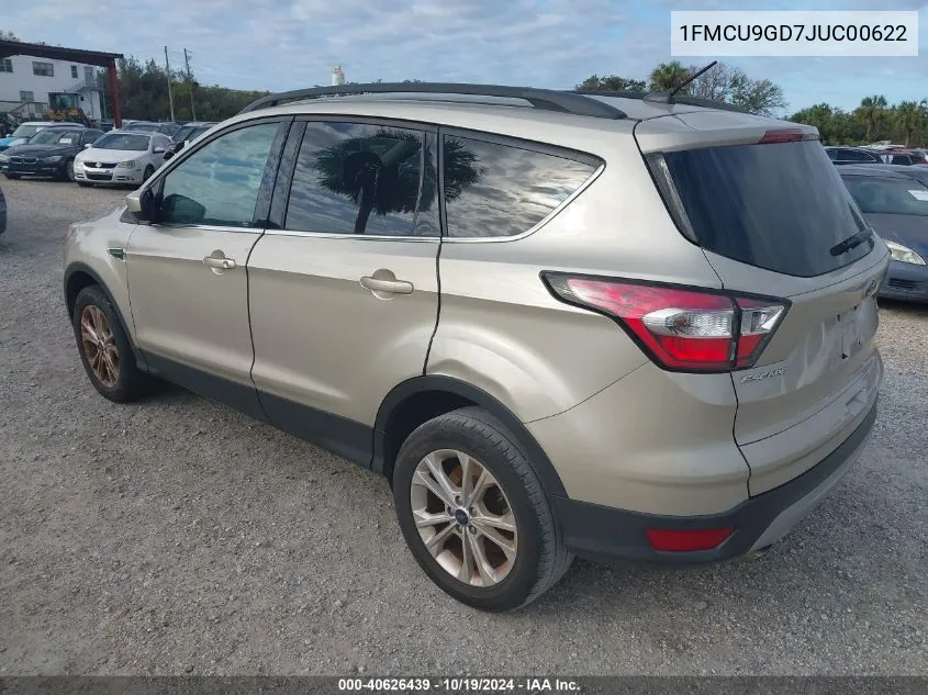 2018 Ford Escape Se VIN: 1FMCU9GD7JUC00622 Lot: 40626439