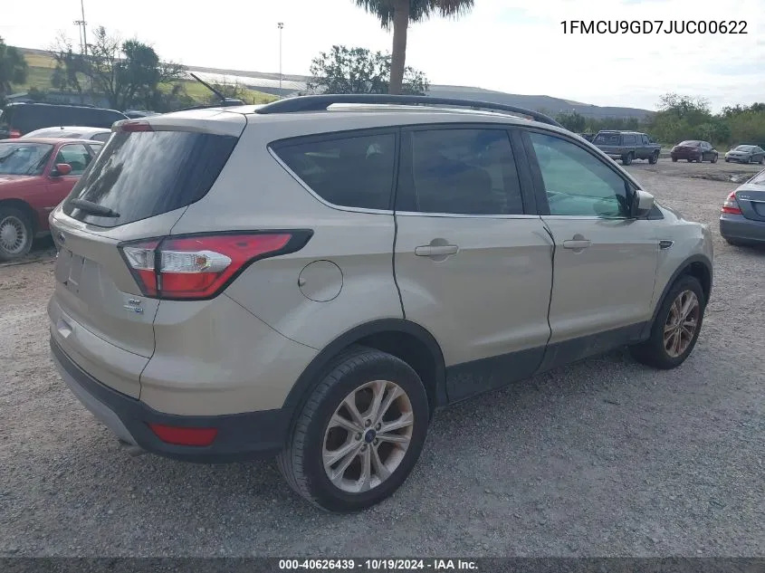 2018 Ford Escape Se VIN: 1FMCU9GD7JUC00622 Lot: 40626439