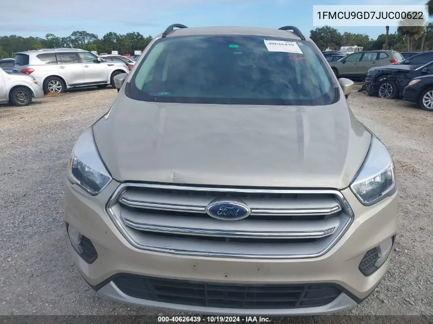 2018 Ford Escape Se VIN: 1FMCU9GD7JUC00622 Lot: 40626439