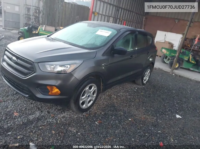 2018 Ford Escape S VIN: 1FMCU0F70JUD27736 Lot: 40632006