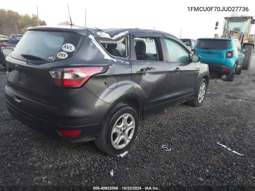 2018 Ford Escape S VIN: 1FMCU0F70JUD27736 Lot: 40632006