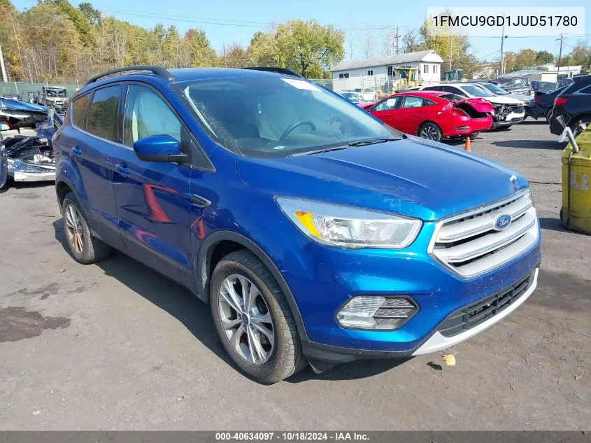 2018 Ford Escape Se VIN: 1FMCU9GD1JUD51780 Lot: 40634097